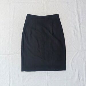 Theory Knee Length Pencil Black Stretch Skirt Size 6